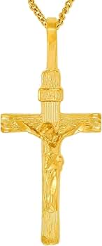 Amazon | LIFETIME JEWELRY INRI 十字架 24K 金メッキ クロス