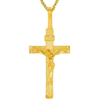 金メッキゴールド 十字架 ペンダント ネックレス ネックレス クロスネックレス k18 18k 18金 クロス ペンダント