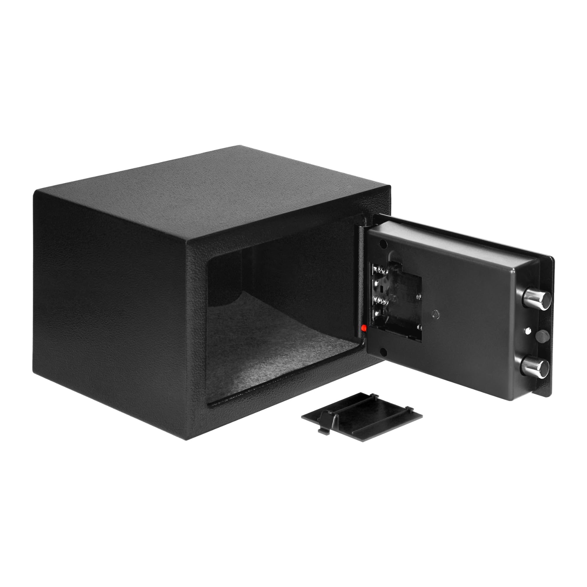Caja Fuerte con Código Electrónico Negro de Acero Caja de Seguridad con Llave de Emergencia para el Hogar y Oficina