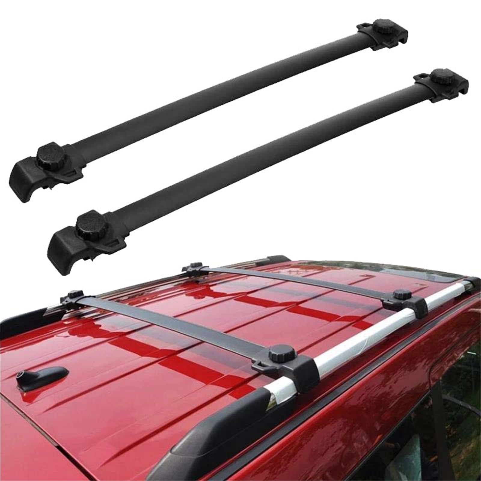 Barres de toit en alu noir pour Dodge Journey 2009-2022