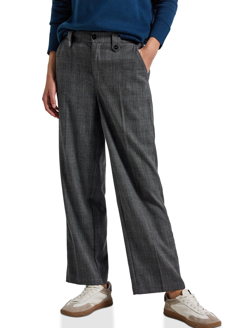 Street One Damen Karierte Straight Leg Hose 3716757