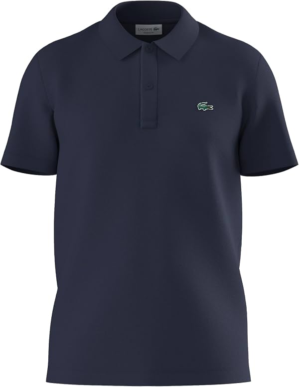 Polo Lacoste de Mezcla de Algodón de Ajuste Regular para Hombre, Azul Marino, XXL