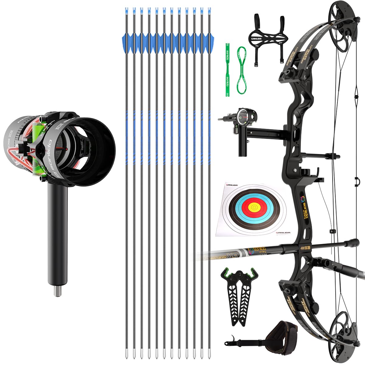 Amazon.com : Sanlida Archery Hero10 Scope(8X) and Hero X8 Junior