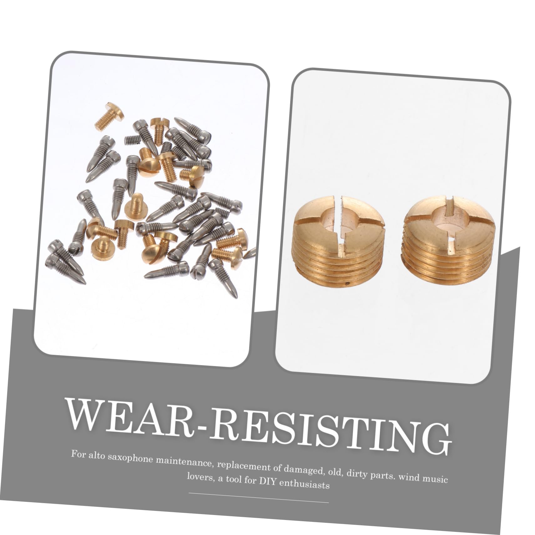 Kit di Riparazione per Sax Alto, Set 1 Pezzo Vite Metallica | Ricambio per Sassofono Contralto, Manutenzione e Sostituzione Parti Danneggiate, per Appassionati Wind DIY Colore Casuale