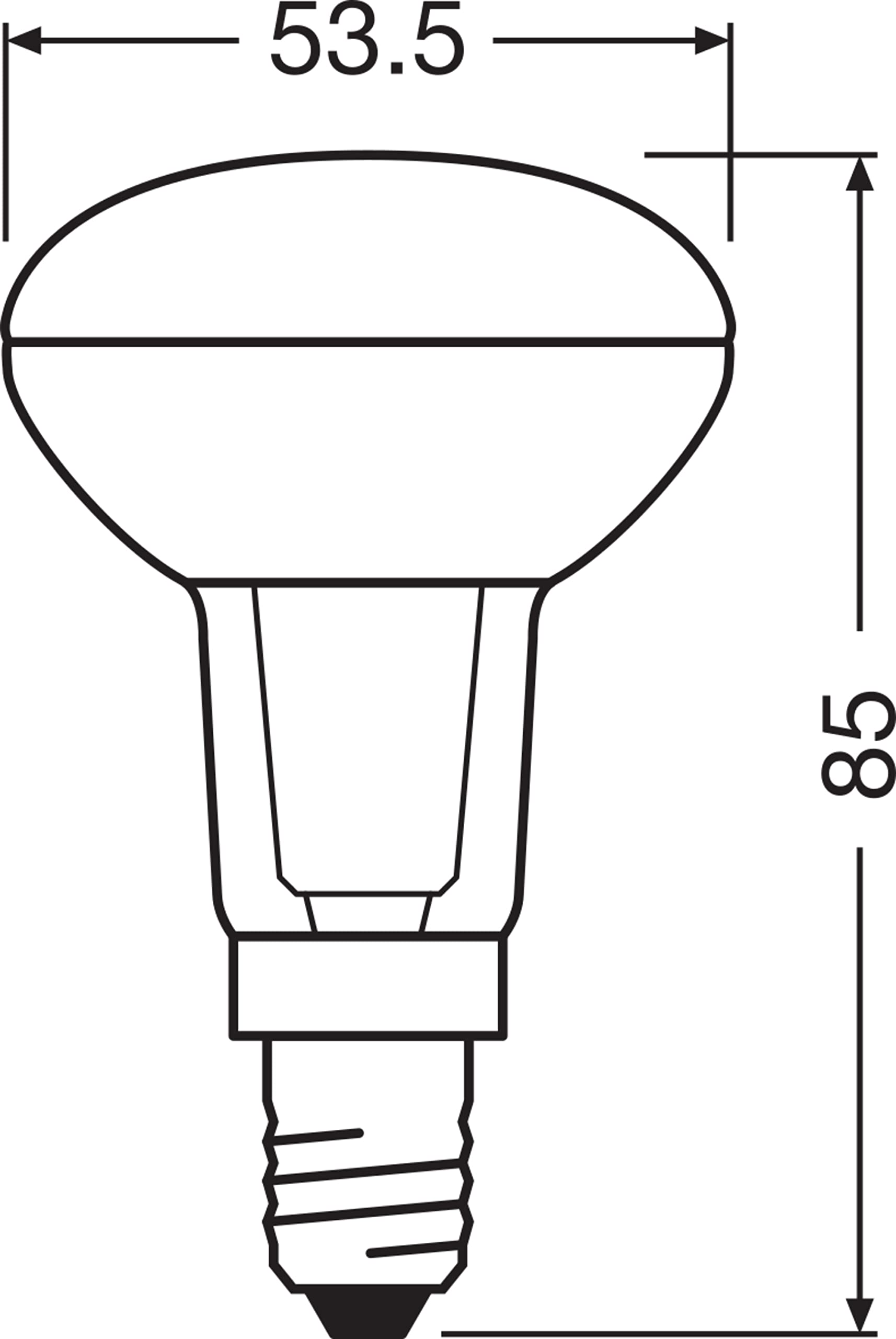 OSRAM LED Superstar R50, base E14, regulable, blanco cálido, 2700 K, 5,90 W, reemplazo para lámpara reflectora de 60 W, LED SUPERSTAR R50, paquete de 6
