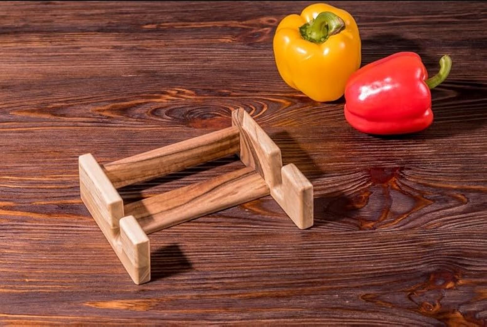 Premium Teak Wood Cutting Board Stand, Stylish & Durable