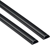 Vista 26 de D-Line Ocultador de cable semicircular, cubierta de cable patentada, para ocultar cables de montaje en pared de TV, canaleta para cables, cubiertas