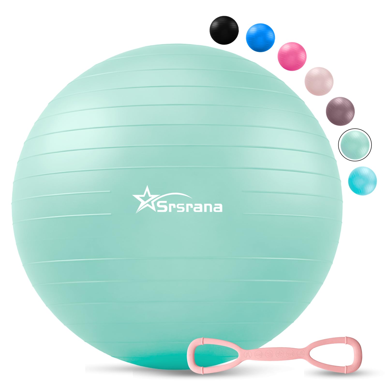 Exercise Ball - Anti-Burst Yoga Ball for Pilates, Pregnancy &amp; Core Stability - Ergonomic Office Desk Ball Chair &amp; Physical Therapy Equipment, Quick Pump Included