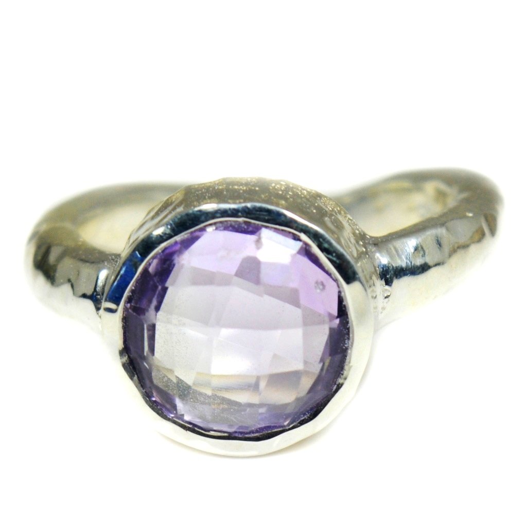 Bague améthyste violette en argent : le cadeau de naissance idéal - 7