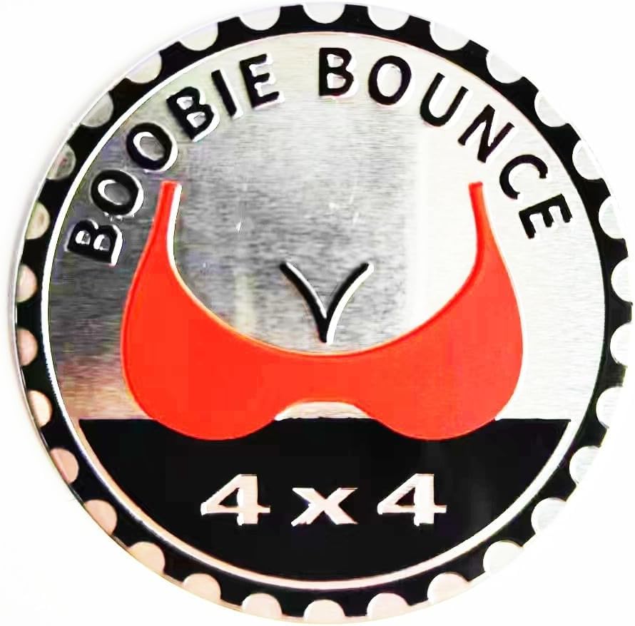 4 x 4 Metal Automotive Badge 3D Metal Emblems Round Emblem Decals Car Badge Decals Stickers Compatible with Jeep Wrangler Vehicles Trucks SUV… (BOOBLE) - Image 2