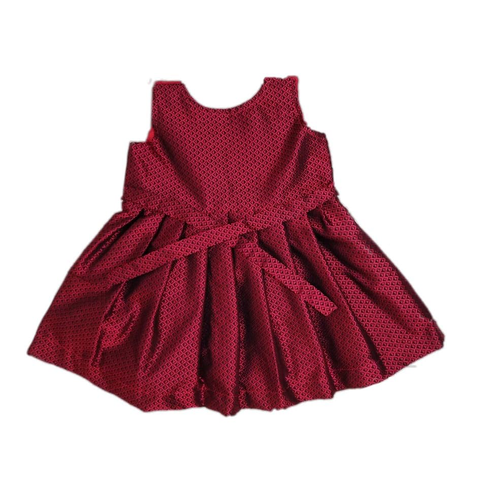 Image of Charul's Traditional Ethnic Resham Cotton Khan Dress for Girl
