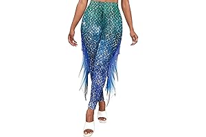 Mermaid Yoga Plus-Size Leggings: A Mythical Costume for Yoga and Halloween