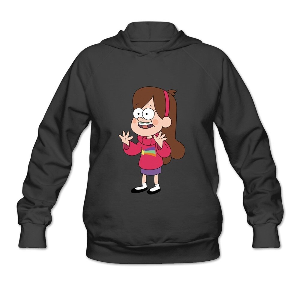 StaBe Women's Mabel Gravity Falls Retro Hoodies Sweatshirt Black