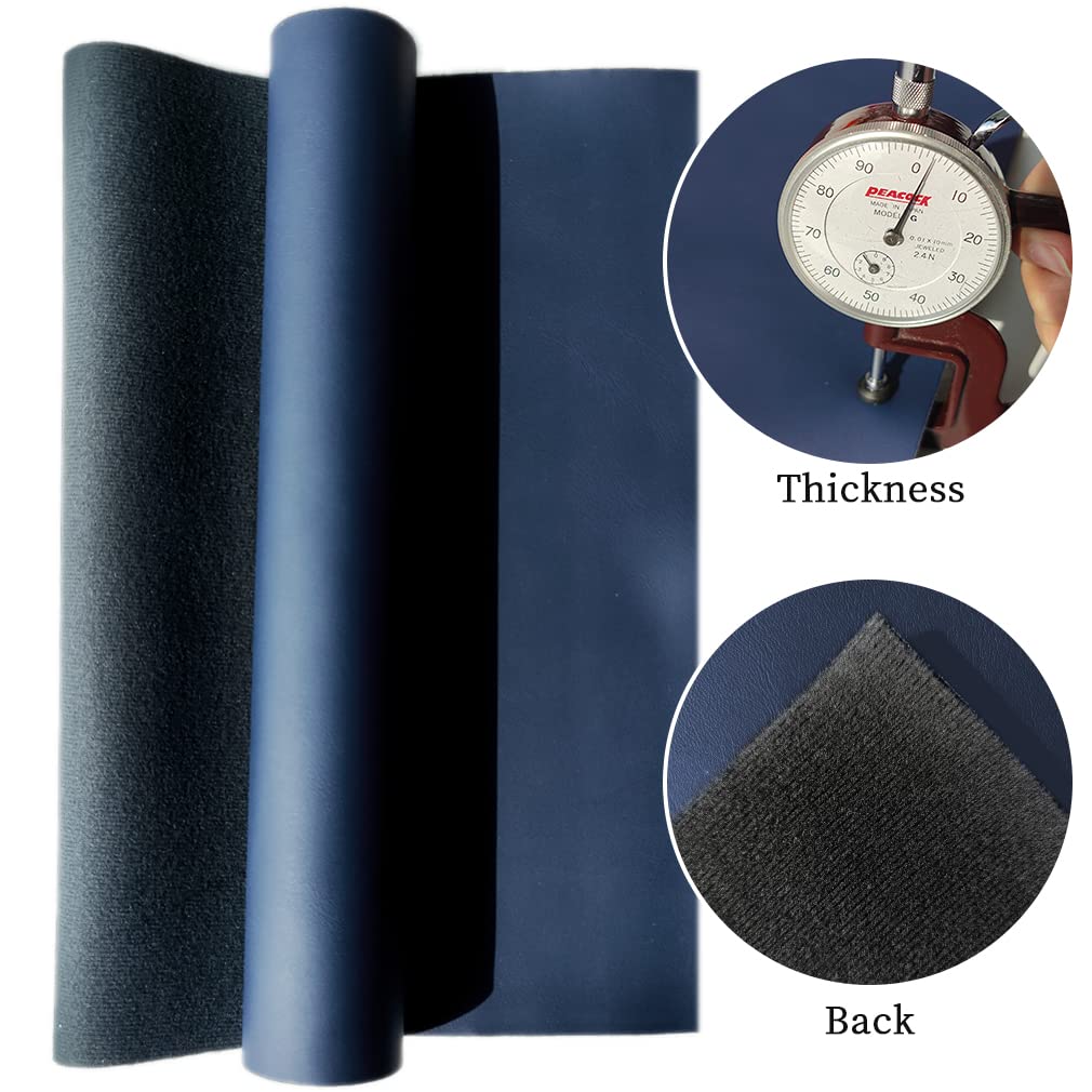 Amazon.com: XHT Smooth Dark Blue Faux Leather Roll 11.8