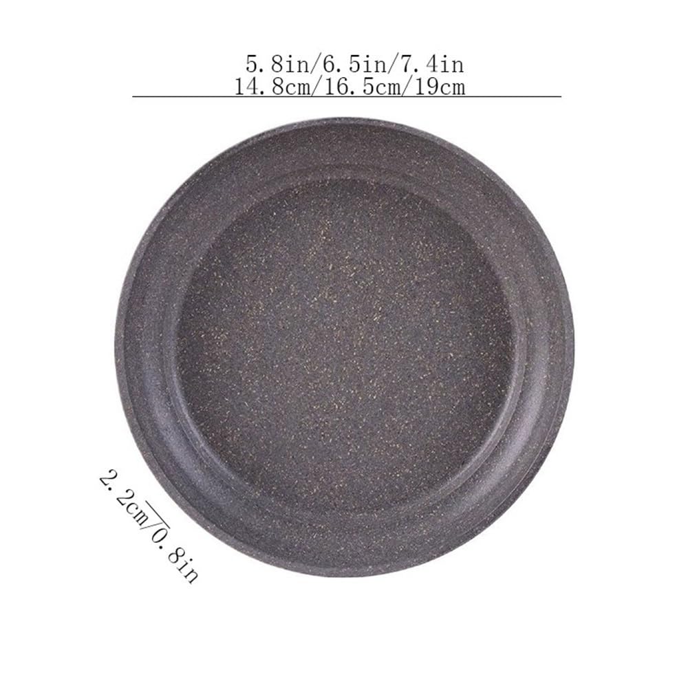 Versatile Vassoi raccogligocce in Fibra vegetale for la casa Sottovaso Rotondo for Fiori(Nero,M)