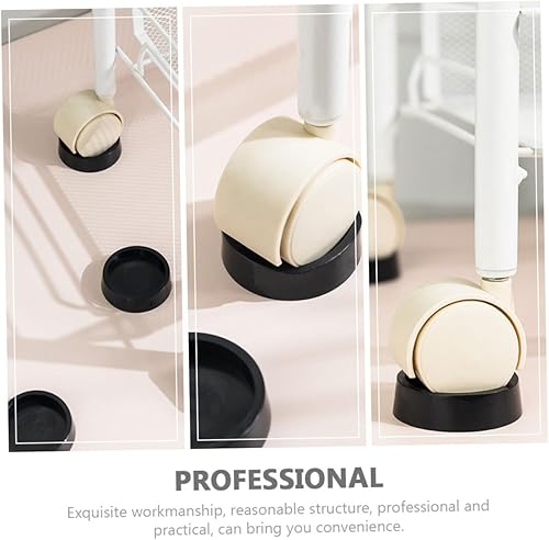 Miniatura 3 de DOITOOL 4 unidades de ruedas antideslizantes para muebles, protectores de suelo para patas de silla, almohadillas de fieltro para sillas de madera,