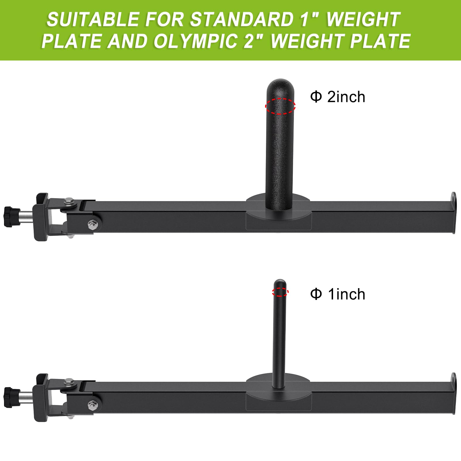 SELEWARE Ceinture Bras de Levier de Squat Fixation pour 5,1 x 5,1 cm et 7,6 x 7,6 cm Power Cage, Squat Rack Landmine Attachment, Compatible avec des Disques d'haltères de 2,5 cm et 5,1 cm