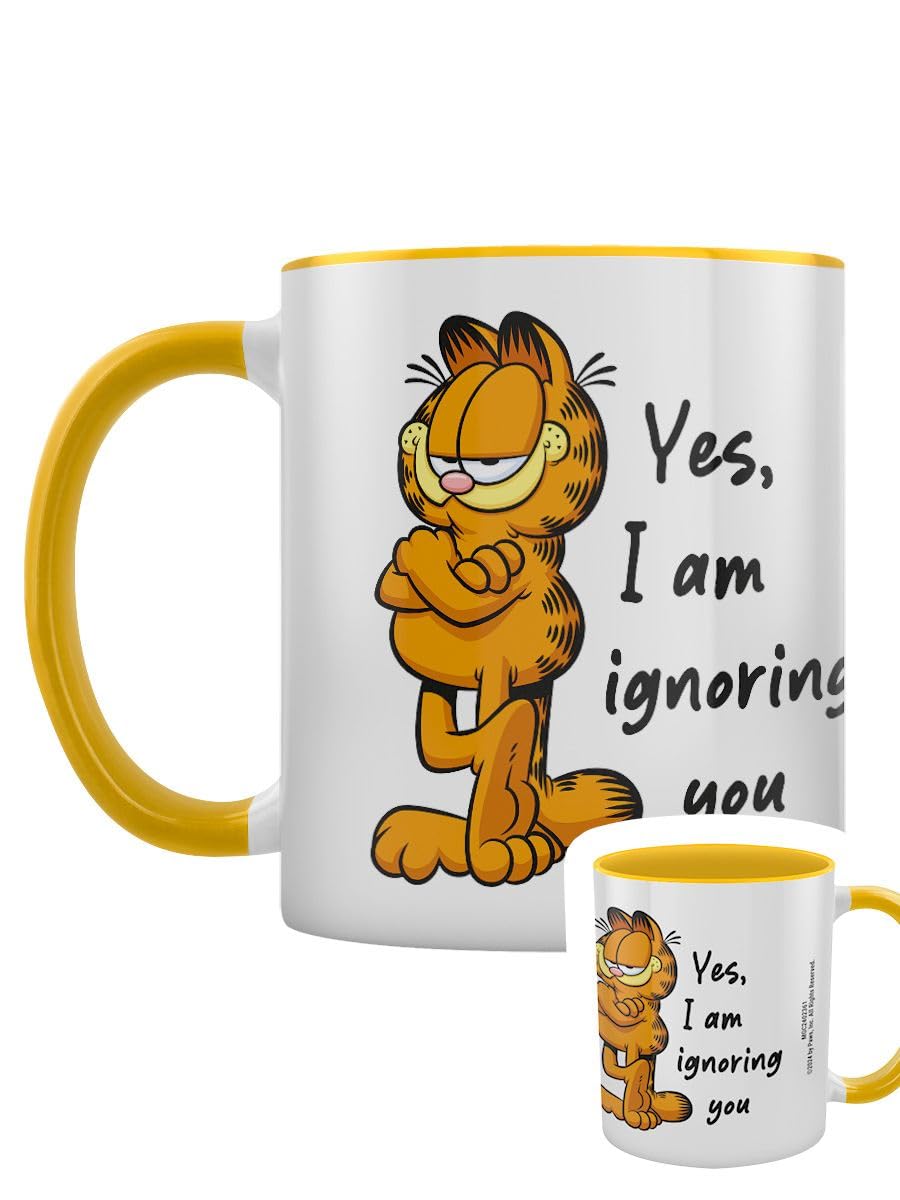 Pyramid International Garfield (Yes, I Am Ignoring You) Yellow Coloured Inner Mug