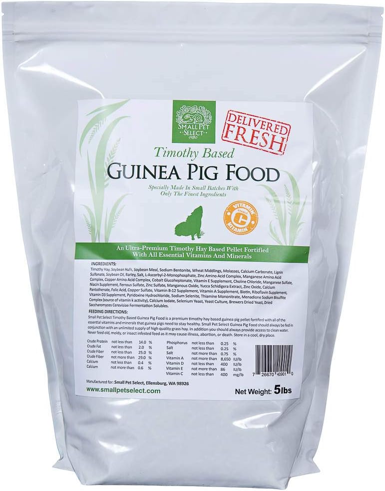 Small Pet Select Guinea Pig Food Pellets, 5 Lb.