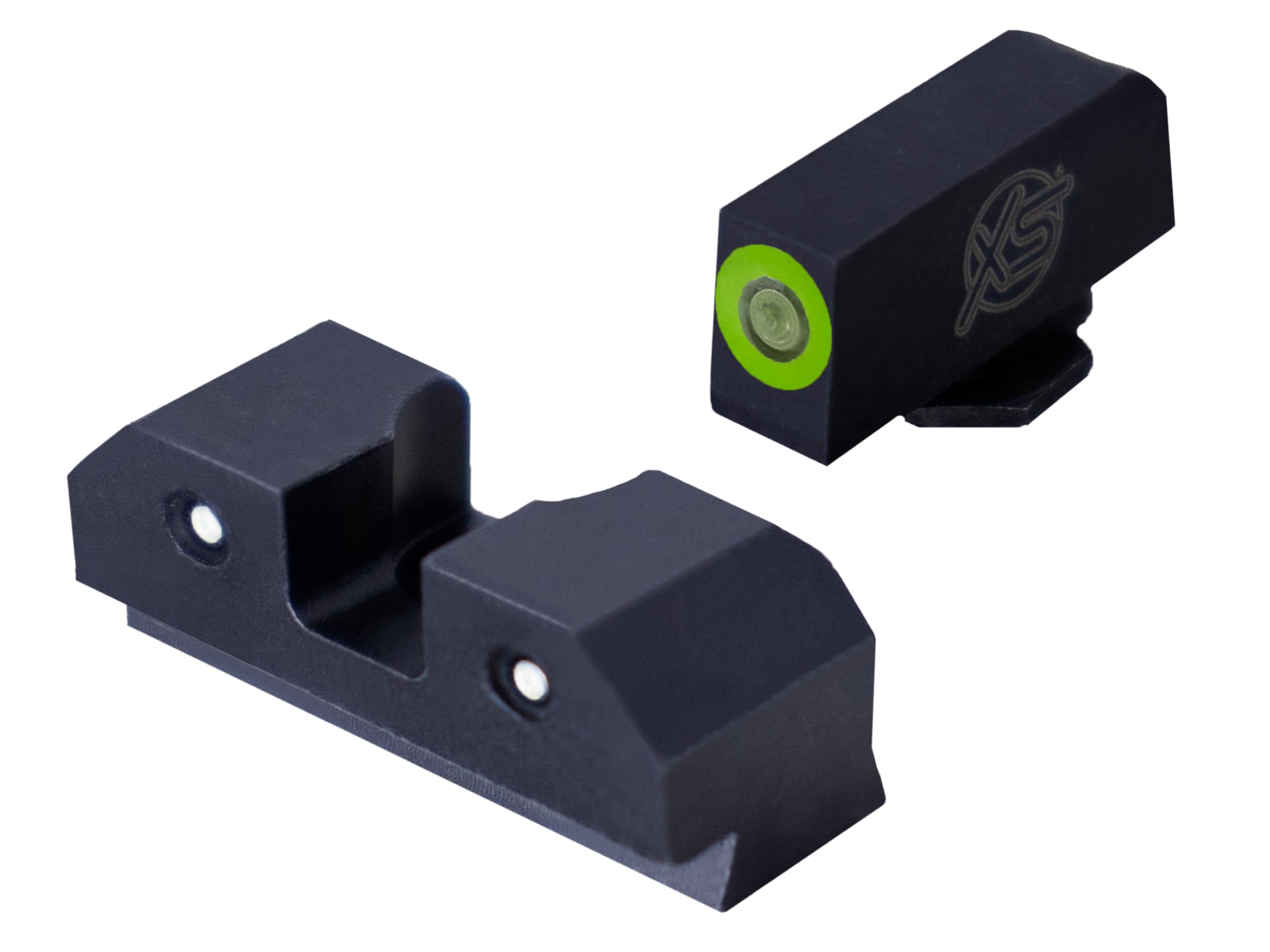 R3D Tritium Night Sight for Glocks Gen 1-5 and Taurus GX4, Front and Rear Glow in The Dark Tritium for Tactical Applications