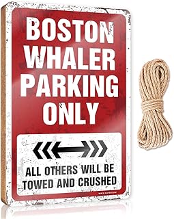 CakJuice Hanging Wood Home Wall Sign Boston Whaler Parking Only Wooden Sign Patio Bar Accessories Door Sign for Bedroom (Size : 15X28CM)