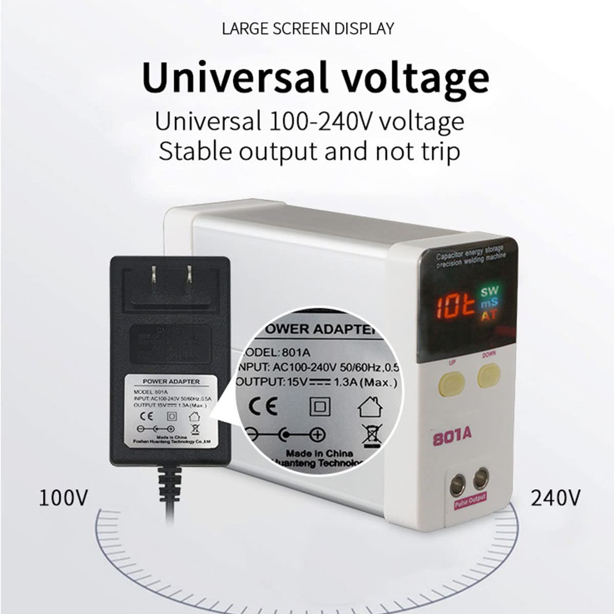 Pulse Spot Welder 11,6 KW Saldatrice a Batteria Saldatrice Industriale a Batteria ad accumulo di energia con Penna di Saldatura 70A per 18650, 14500 Batteria al Litio Building