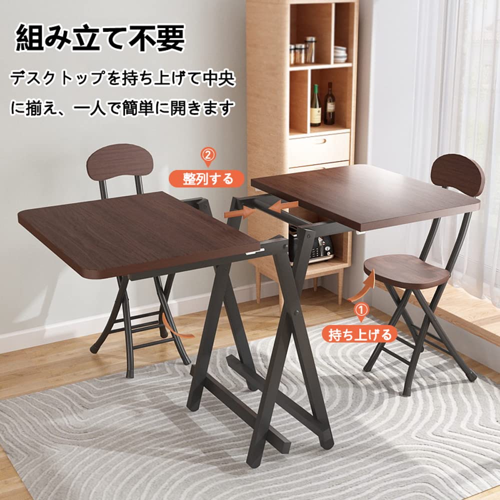 Bidesen ダイニングテーブル 折り畳み 幅120x奥行60cm(くるみ色) Amazon｜Bidesen ダイニングテーブル 折り畳み 幅60cmx奥行60cmx高さ