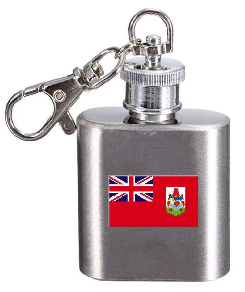 Porte-clés flasque gravé drapeau des Bermudes finition premium
