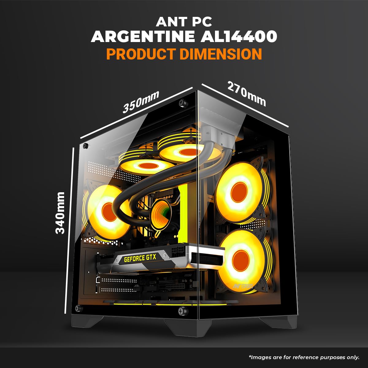 Ant PC Gaming Pc Argentine RX7600 Ryzen 5 7600|B650 Chipset WIF+Bluetoot | 32GB DDR5 5200Mhz | RTX 3050 8GB |1TB M.2 Nvme SSD | 240MM Liquid Cooler | Mid Tower RGB Cabinet | Windows 11 Home Trial 34 61CgUfWqVHL. SL1200