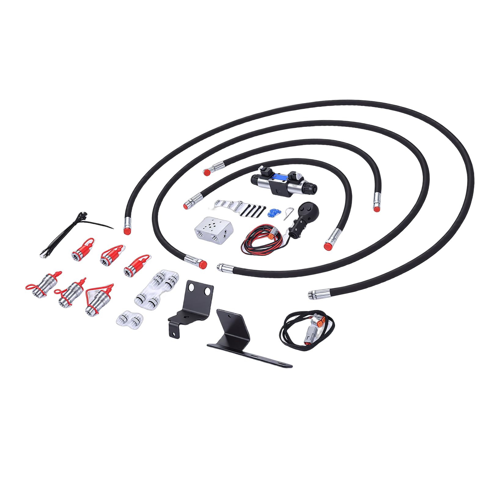 Tnfeeon Kit Valvola Terza Funzione di Controllo Idraulico per Trattori L4600 L4701 con 12V Portata 3000 PSI 15 GPM Facile Installazione per Attrezzature Agricole per Agricoltori