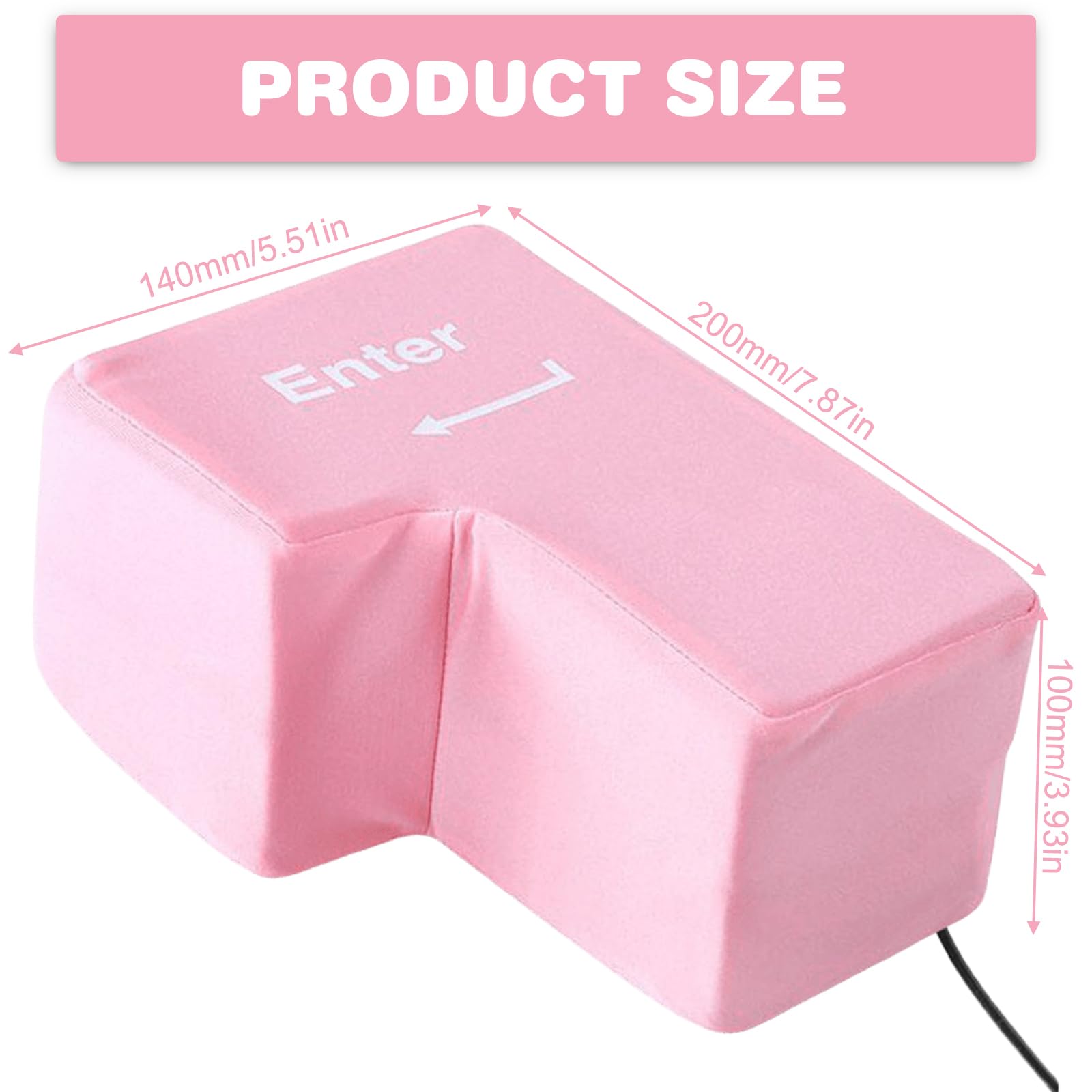 Duży przycisk Enter, poduszka antystresowa Przycisk Enter z kablem USB, wielofunkcyjna klawiatura, narzędzia do odstresowywania w biurze, narzędzia redukujące stres Przycisk Enter Office