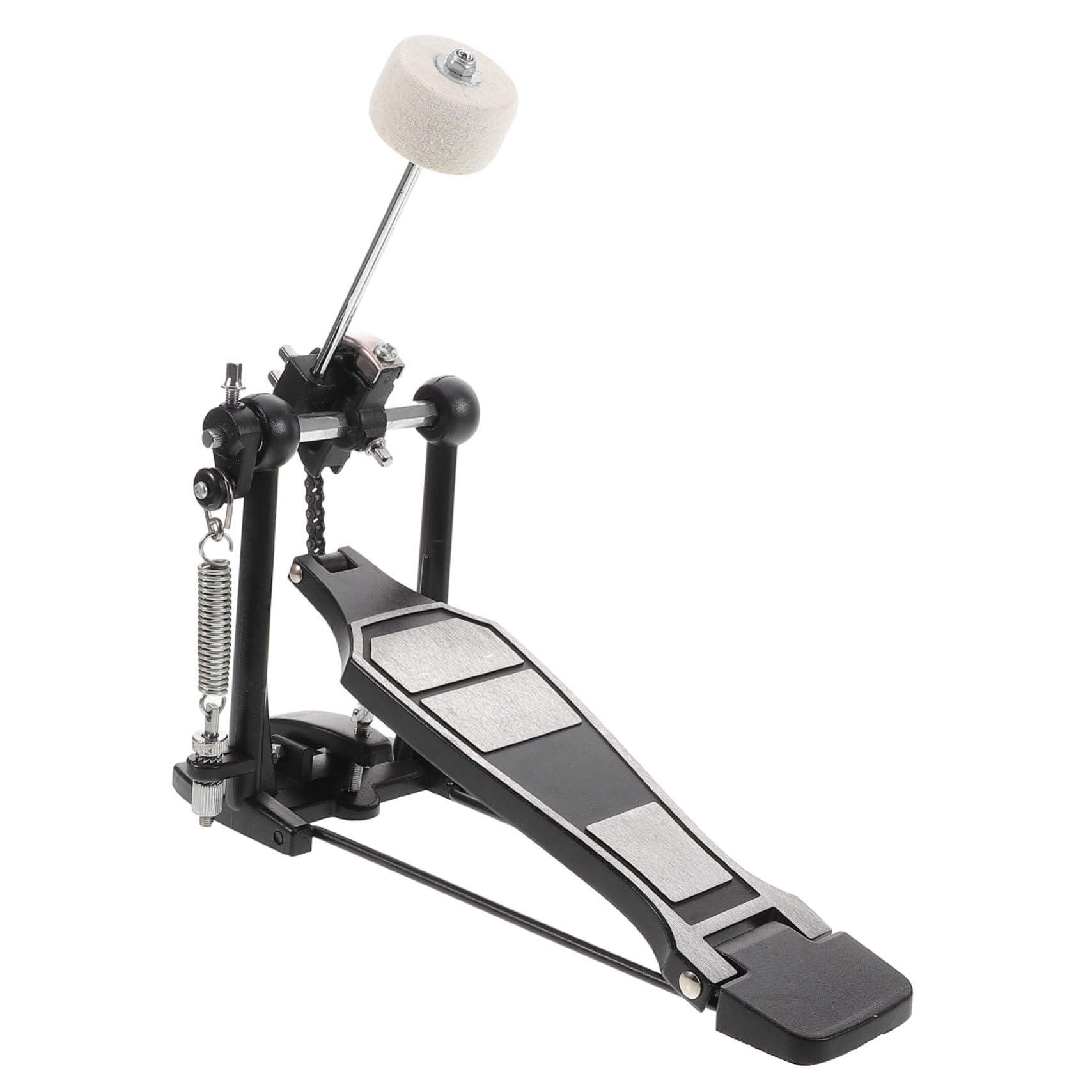 SECFOU Pédale De Grosse Caisse Aluminium Alliage Accessoire De Pour Jazz Et Percussion Pédale Simple Avec Clé De Pour Pratique Et Performance
