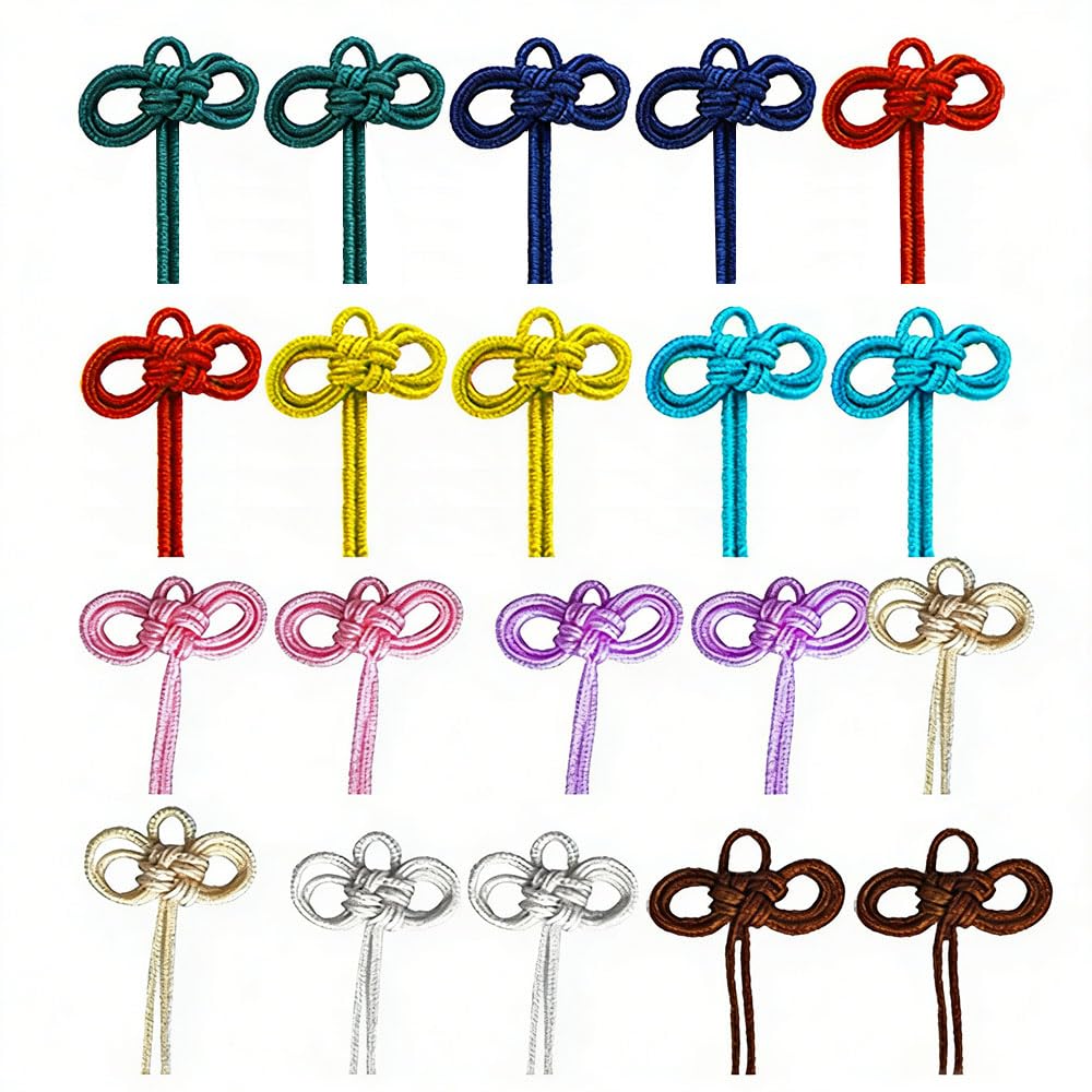 Double Leaf Knot Amulet Cords, 20 Pieces