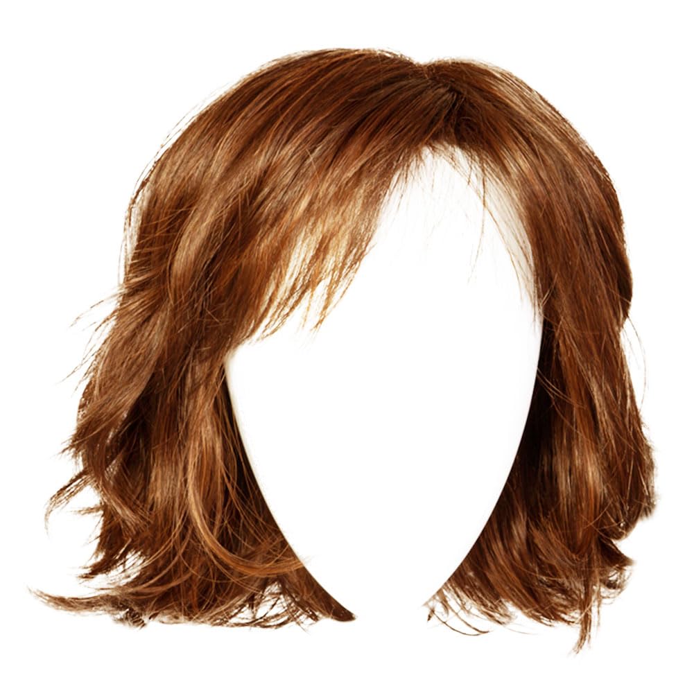 GABOR Positivity Wig With Chin-Length Tousled Undone Bob Wth Soft Youthful Bangs, Average Cap, Light Red