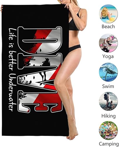 Miniatura 3 de Toalla de playa de microfibra subacuática sin arena, de secado rápido, súper absorbente, de gran tamaño, para viajes, piscina, baño, campamento,