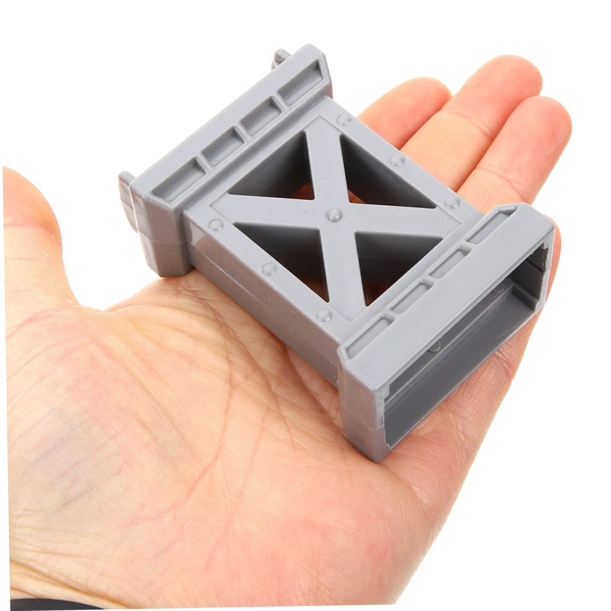 WOONEKY Scale Train Track Bridge Support Risers 9pcs Wooden Train Track Accessories Parts