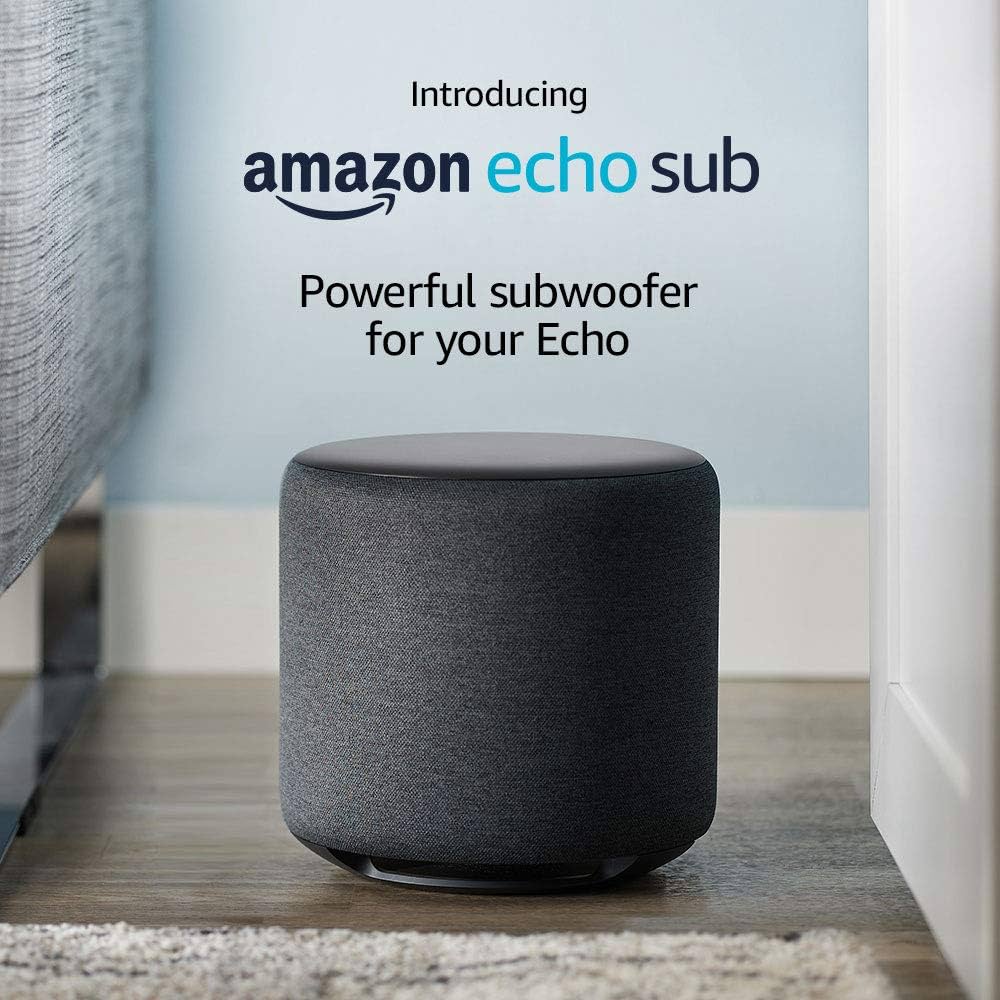 Amazon echo sub エコーサブ Amazon Echo Sub Subwoofer Charcoal B0798KPH5X - Best Buy