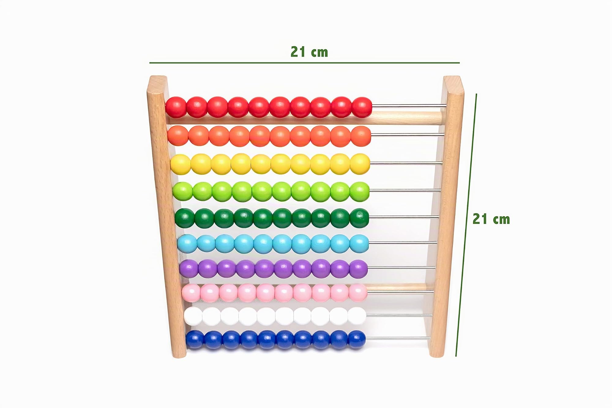 Natureich Montessori Abacus Mathématique 1-100 Nombres Tableau Garçon et Fille, Enfants à Partir 3 Ans, Planche Trier Éducatif, Jouets en Bois Apprends à Compter, Maths Boulier, Motrices, Chiffres