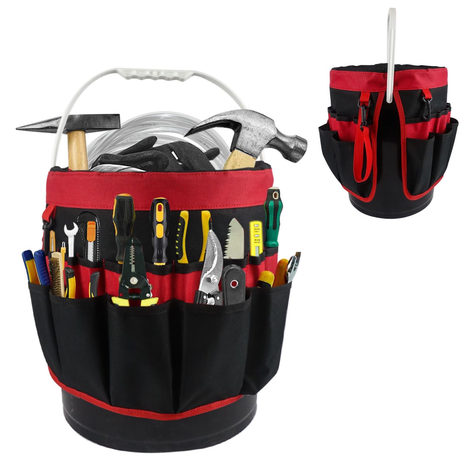 Secchiello per Attrezzi Borsa, Utensili Secchio Organizer, Secchio Tela Porta Utensile e Organizzatore, Organizer per Attrezzi Secchio per Attrezzi, Borsa Porta Attrezzi, Custodia per elettricista