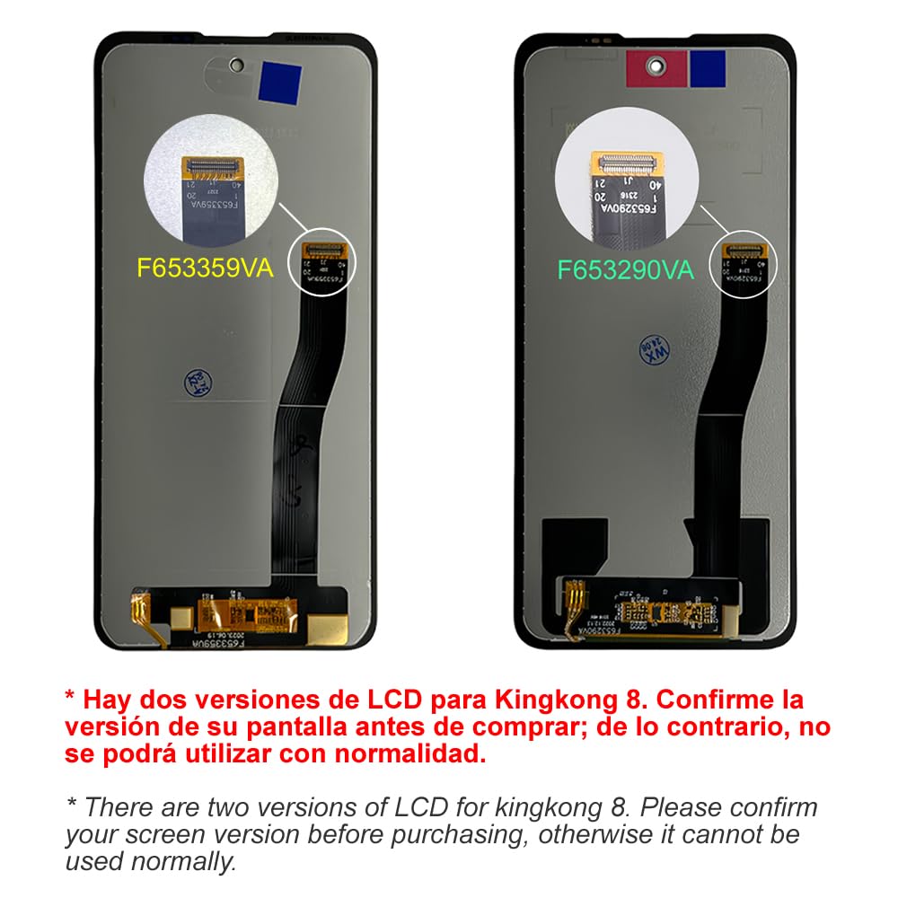 Schermo LCD Display Digitalizzatore Touch Screen Ricambio Compatibile con Cubot Kingkong 8, F653359VA Original Schermo Completo con Strumenti