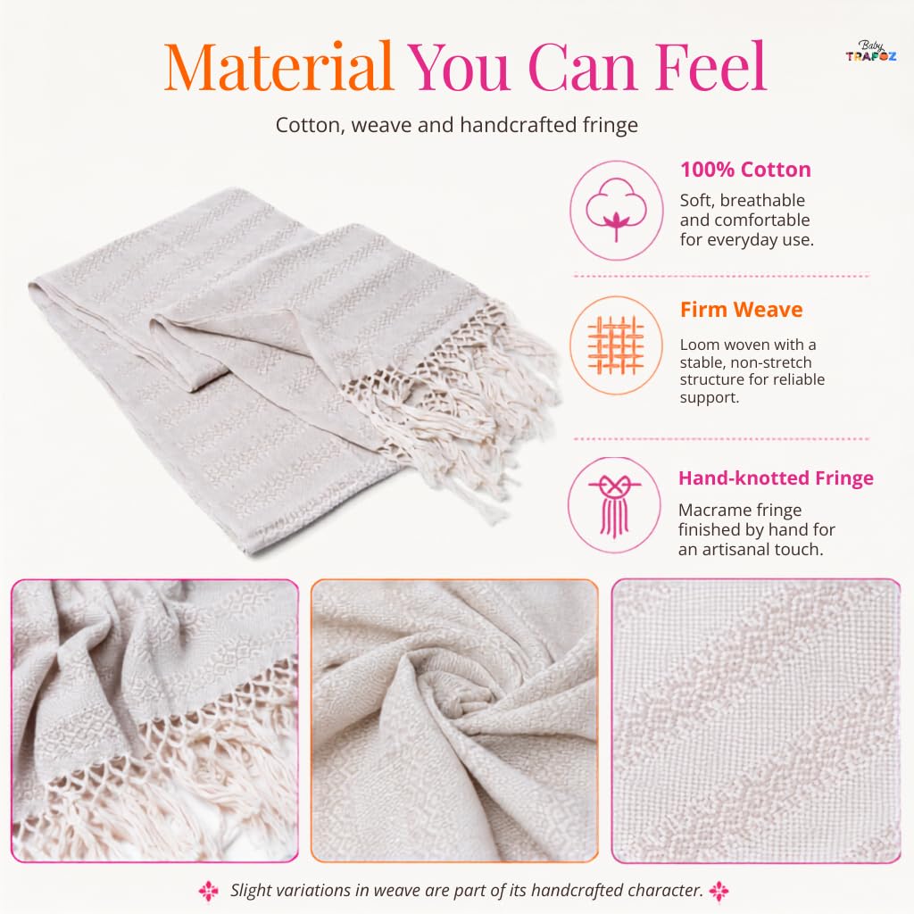 Baby Trapoz Mexikanischer Rebozo-Schal, ideal für die natürliche Geburt, Doula-Massage, 300 cm, Violett