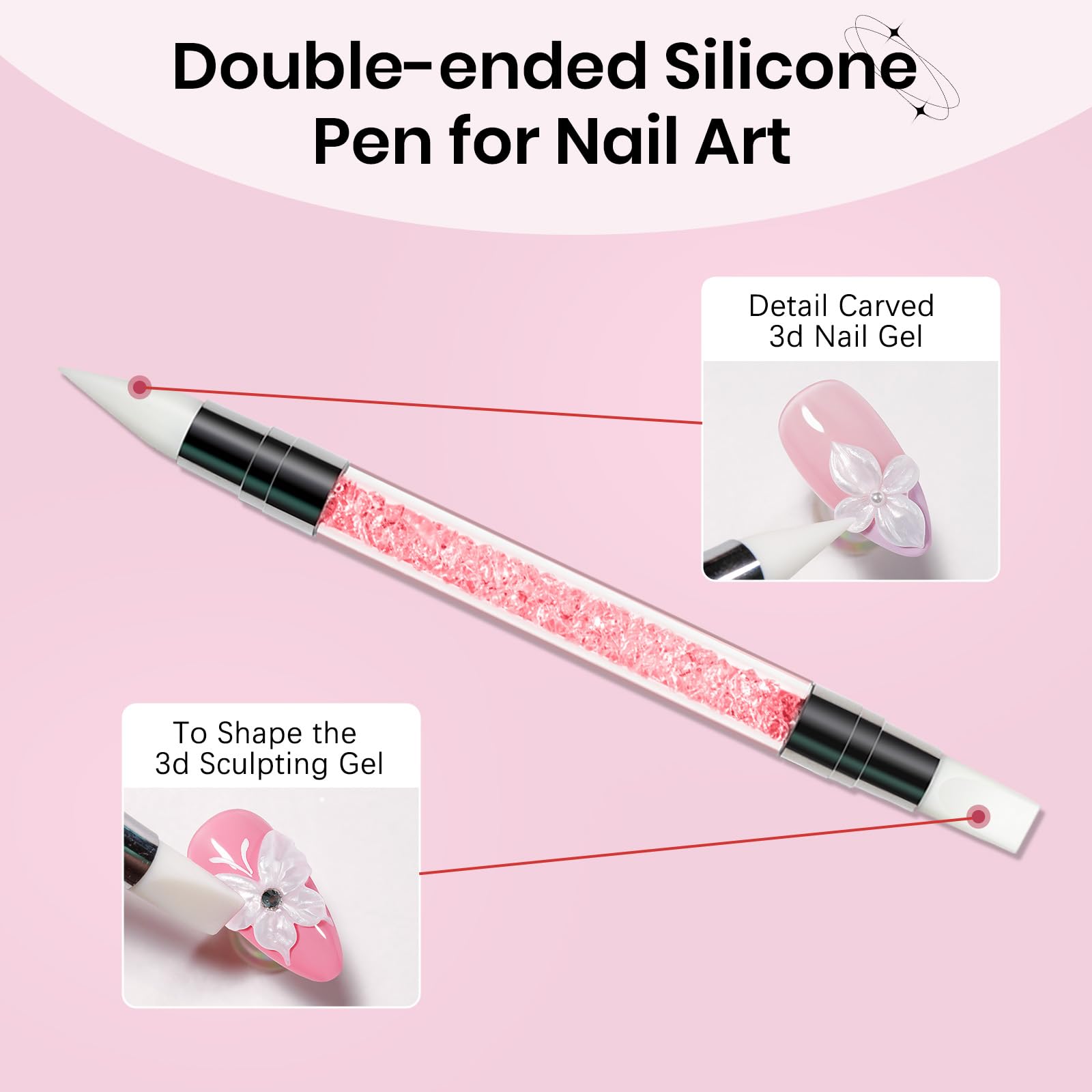 SUPWEE Solid Builder żel do paznokci 15 g, nieprzywierający żel 3D Nail Art perłowo-biały, rzeźba, żel do paznokci 3D, "zrób to sam" do samodzielnego wykonania w domu