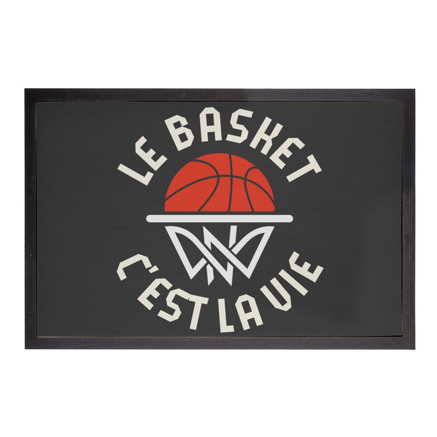 Paillasson basket ballon 60x40cm cadeau original pour fan de basket