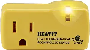 HEATIT ET-21 Freeze Thermostatically Controlled Outlet On at 38F /Off at 50F