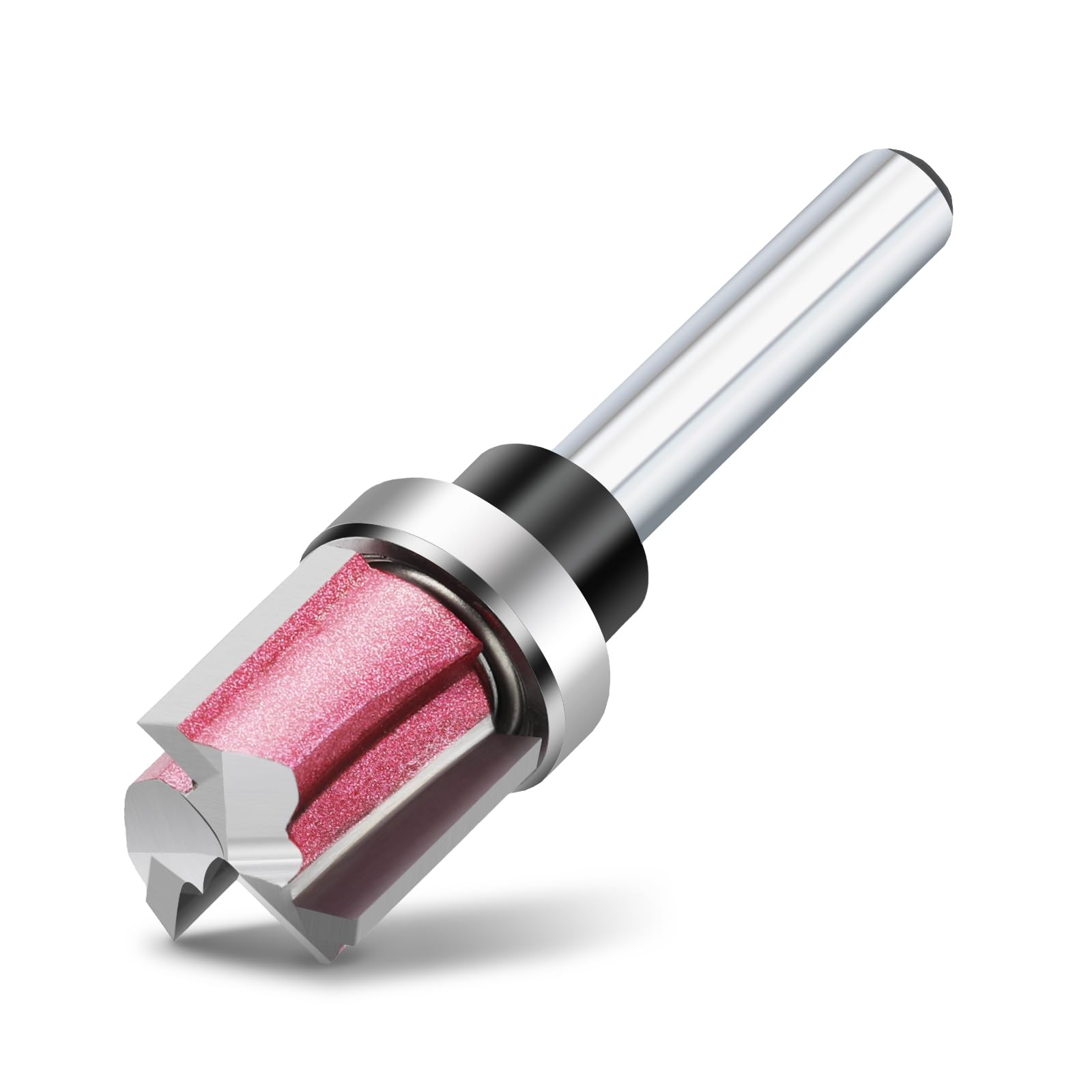 MOXPIFY Top Bearing Flush Trim Bit, 3-Flute Router Cutter 6.35mm Shank, 15.9mm Cut Diameter & 14.3mm Cut Length - Image 2
