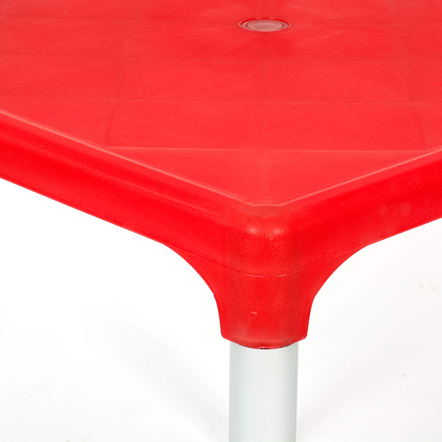 Table Carrée En Résine Empilable Donna Pistache - 72x74x74 Cm - Pour Jardin, Terrasse, Intérieur - Résistante Aux Intempéries