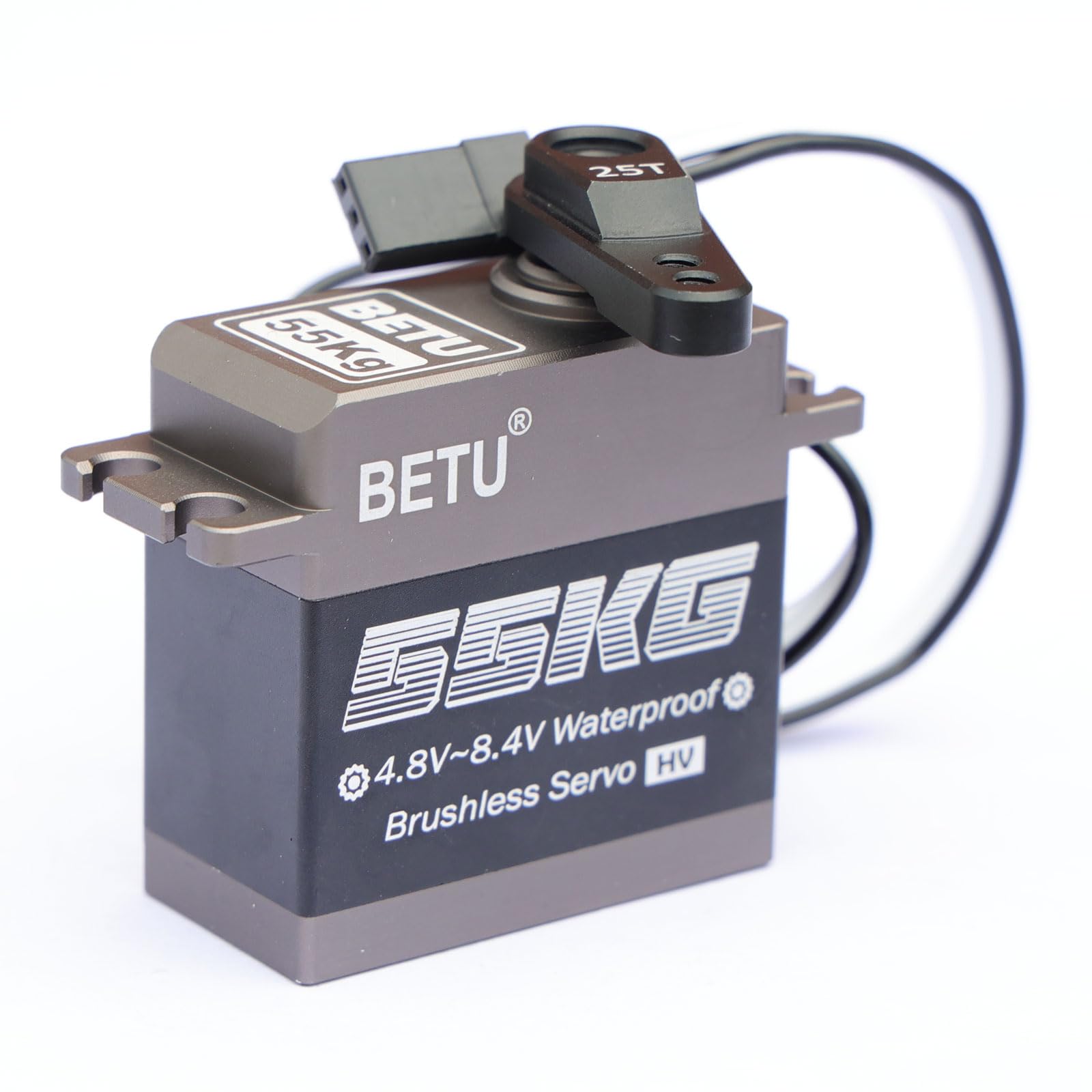 BETU Servo sin escobillas de 55 kg, resistente al agua y servo de alta velocidad, servo RC compatible con 1/5,1/6, 1/8, 1/10 RC coche/robot/barco/avión