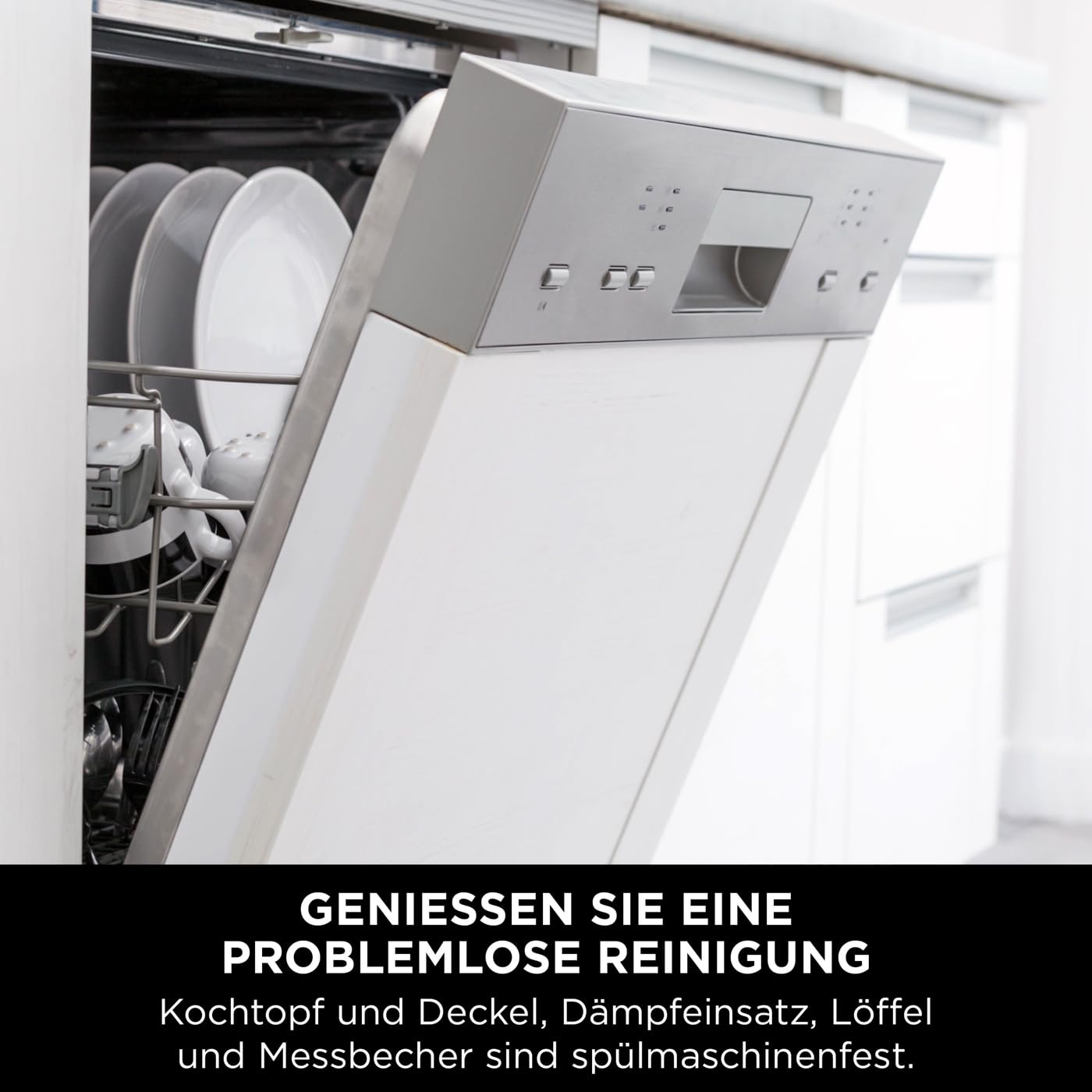 Ninja Foodi PossibleCooker, 6L Digitaler Multikocher & Schongarer mit Topf, und Reiskocher, vielseitige 8-in-1-Funktionen, Dampfeinsatz, Löffel &Glasdeckel, Anbraten, Backen, nachtblau, MC1101EU