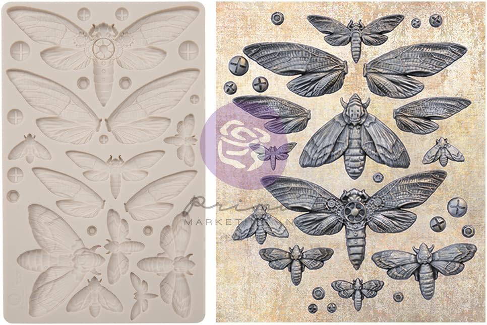 Finnabair Moulds - Nocturnal Insects - 5" x 8" x 8mm