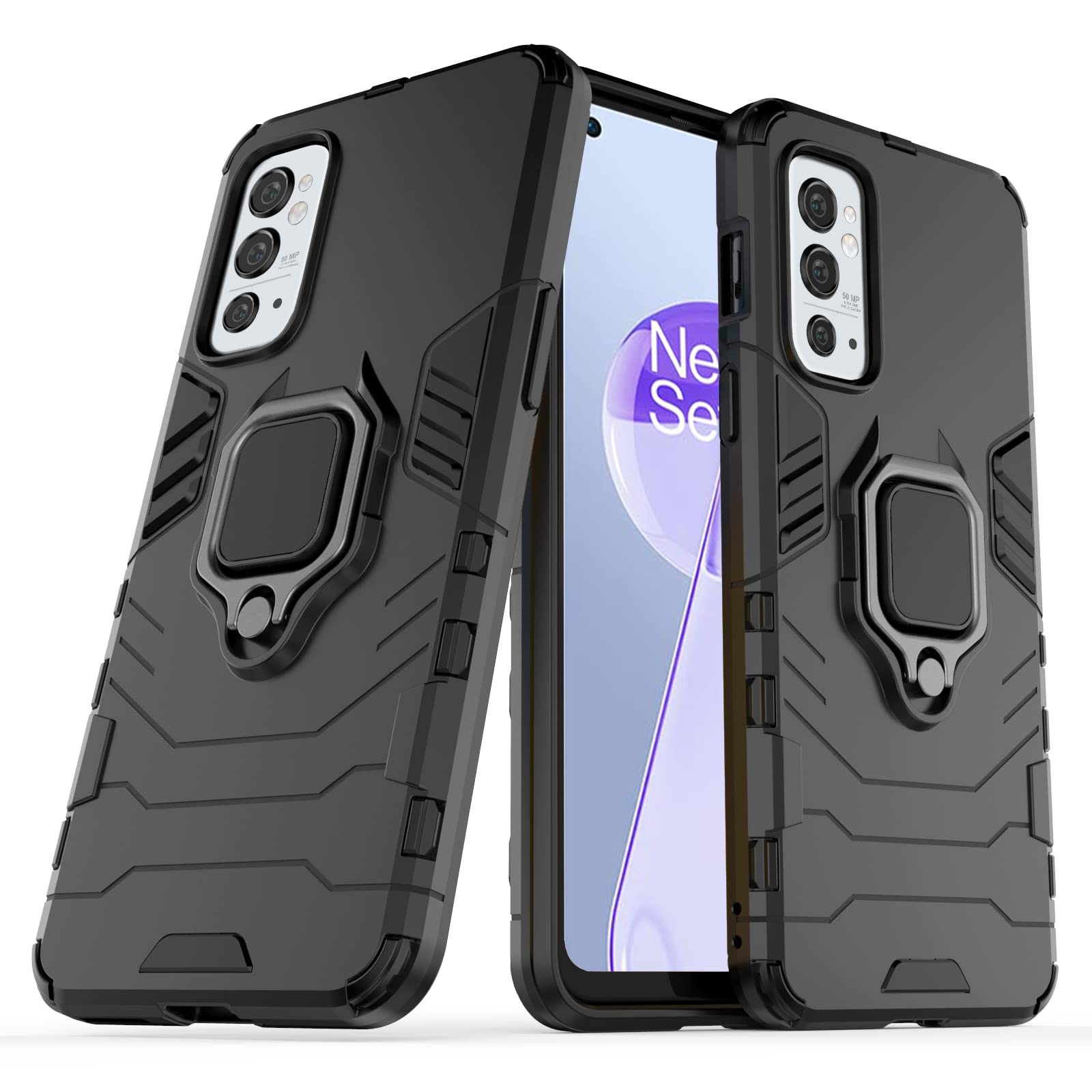 CEDO Rugged Oneplus 9RT (5G) Defender Case | Rotating Ring Holder & Kickstand in-Built | Military Grade Armor | Bumper Back Cover (Black) (B09PTLPK2M) Amazon Price History, Amazon Price Tracker